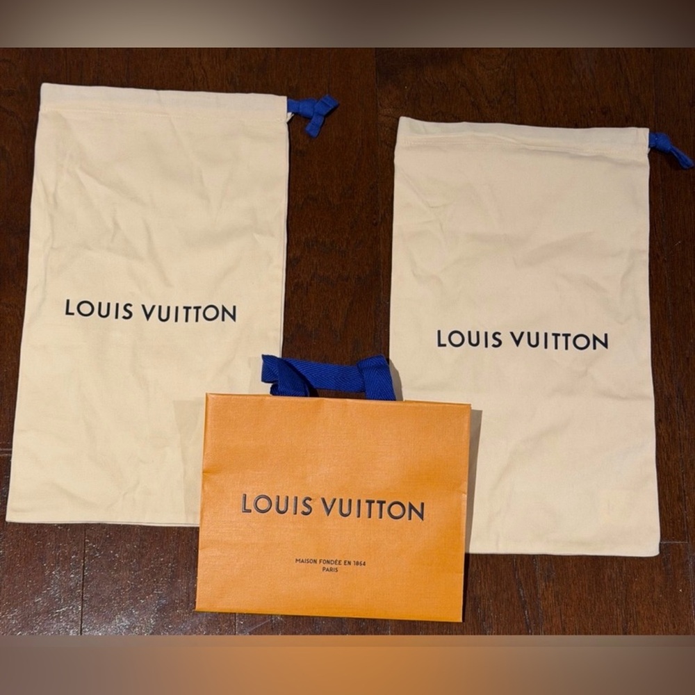 2 Authentic Louis Vuitton Cream shoe Bags